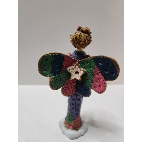 Heavensent Angel Figurine Russ Berrie Item No 13824 Girl Holding Cat And Star - Picture 7 of 14